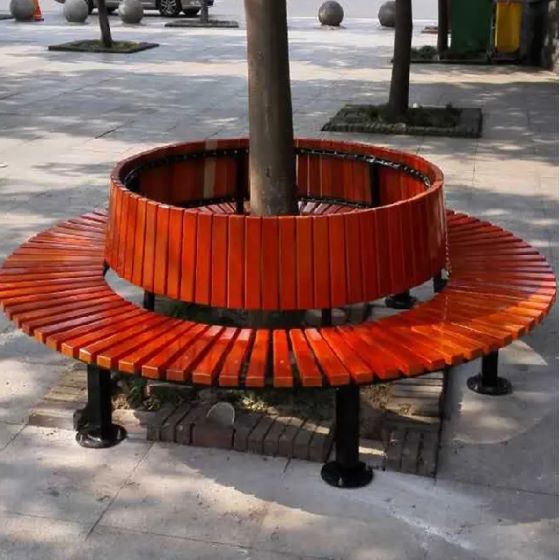 内蒙古公园椅子厂家制作圆形围树公园椅子
