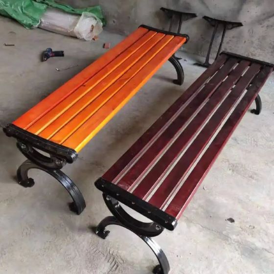 青海公园椅子厂家制作销售长凳木塑椅子