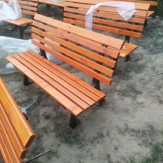 扬州实木公园椅木纹椅子定制批发
