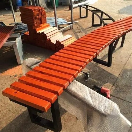 新疆木塑公园椅子长凳公园椅子定制