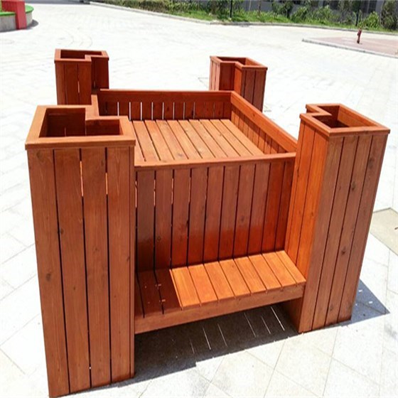河南花箱组合座椅厂家定制批发木塑座椅